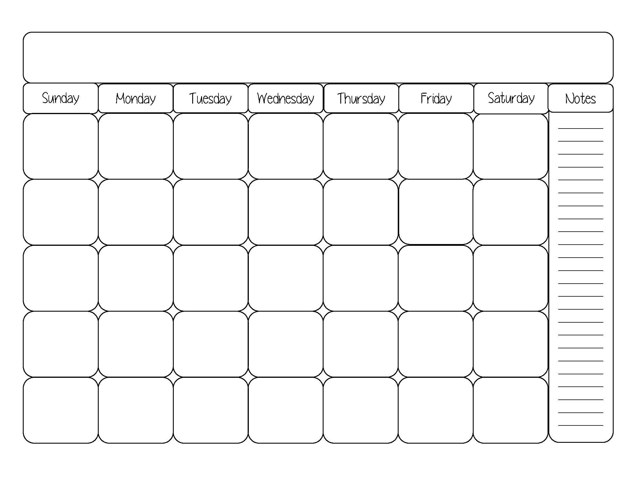 printable blank calendar template word, excel, pdf