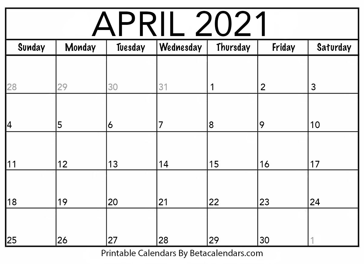 Printable Calendar 2021 | Download & Print Free Blank Calendars