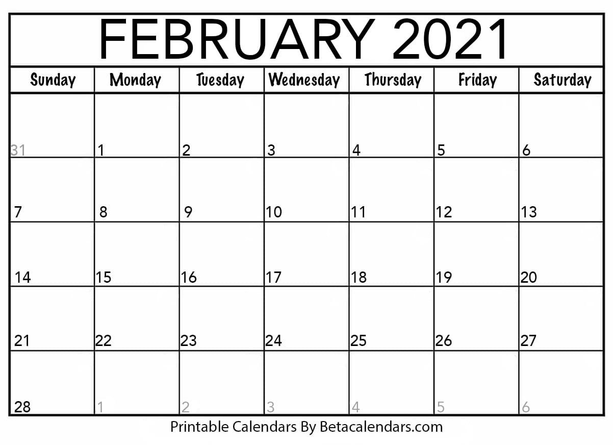 Printable Calendar 2021 | Download & Print Free Blank Calendars