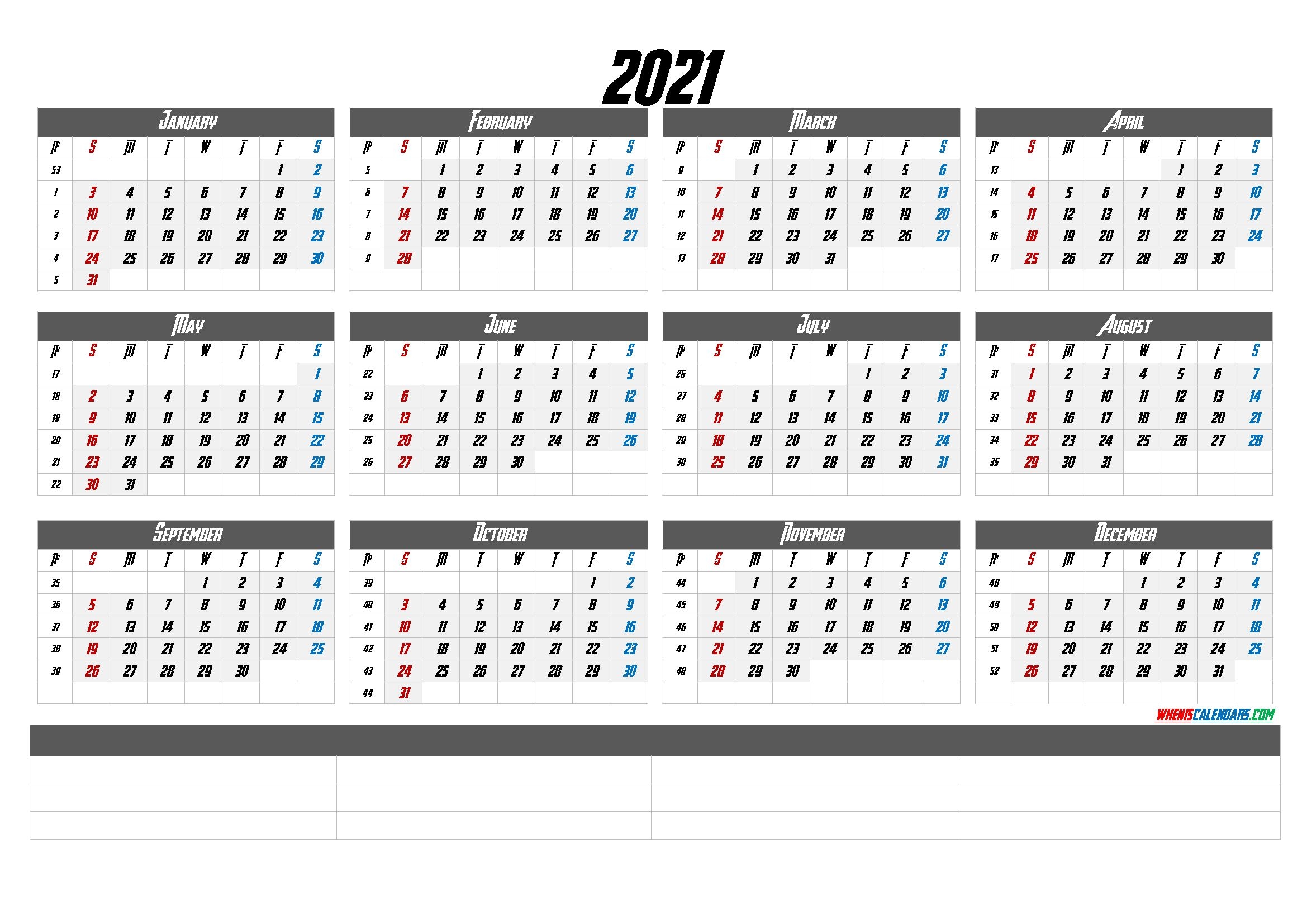 Printable Calendar Templates 2021 Free Printable 2020
