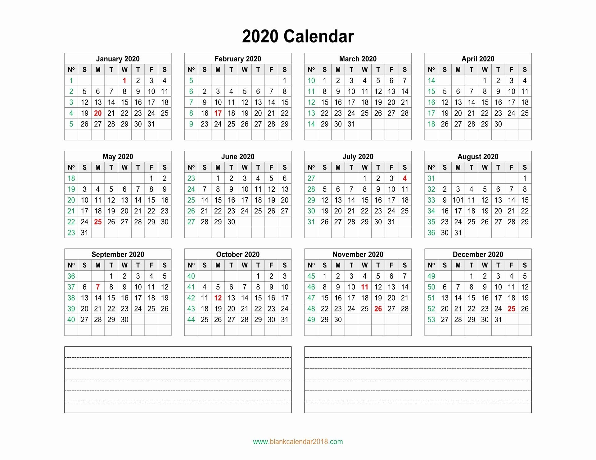 printable calendar without weekends in 2020 | 2020 calendar