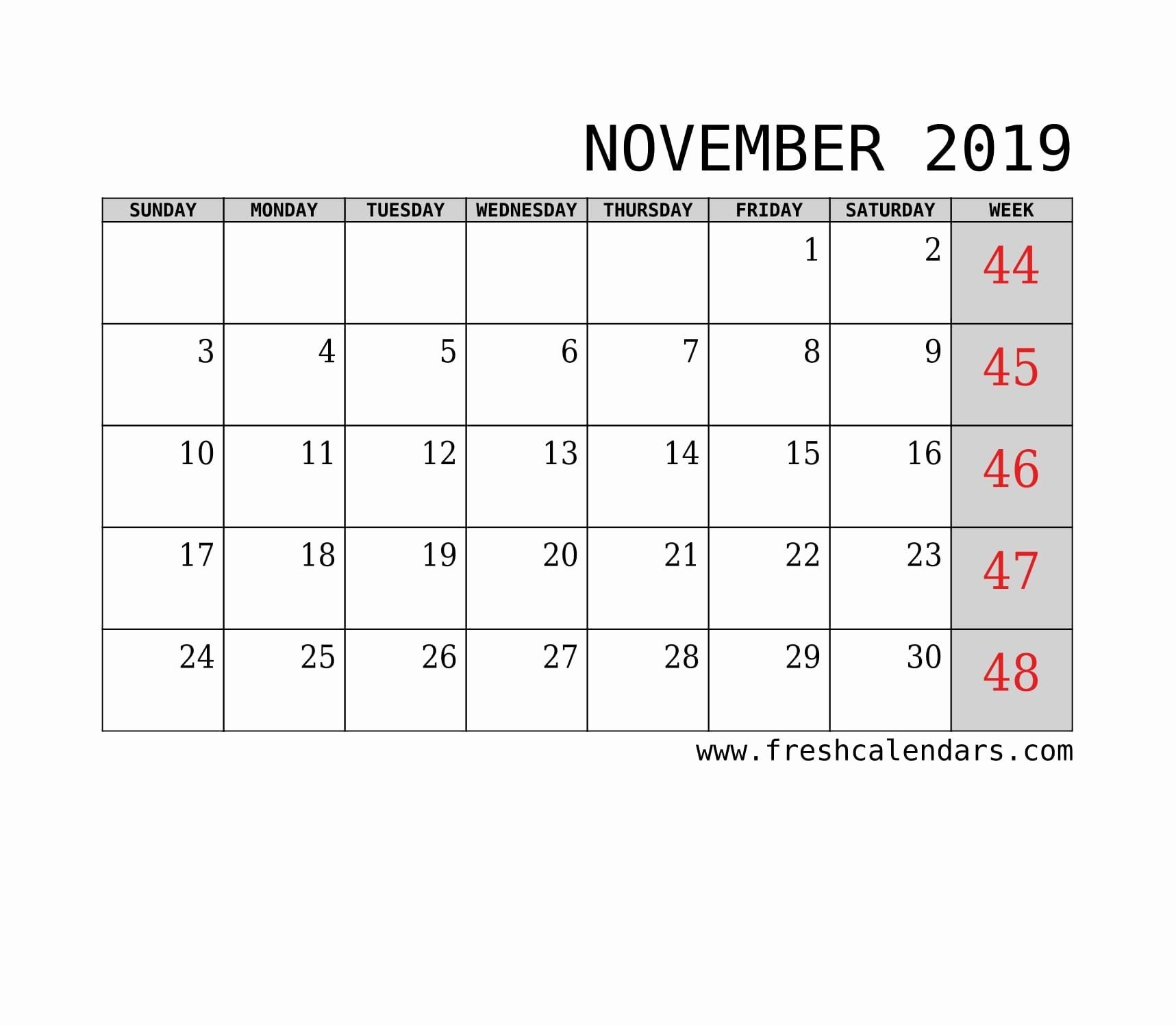 Printable Calendar Without Weekends In 2020 | Calendar