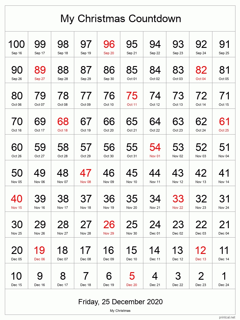 Free Printable Retirement Countdown Calendar - Example Calendar Printable
