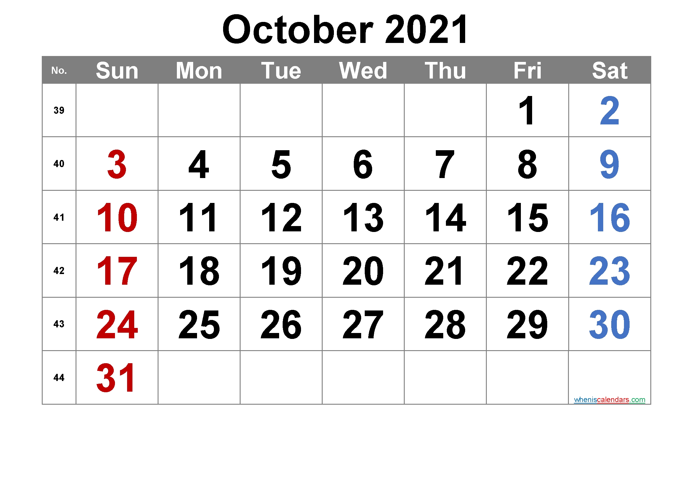 printable october 2021 calendar [free premium] in 2020