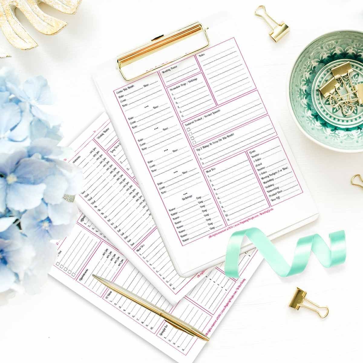 Printable Planner Calendar System For Staples Arc System Or