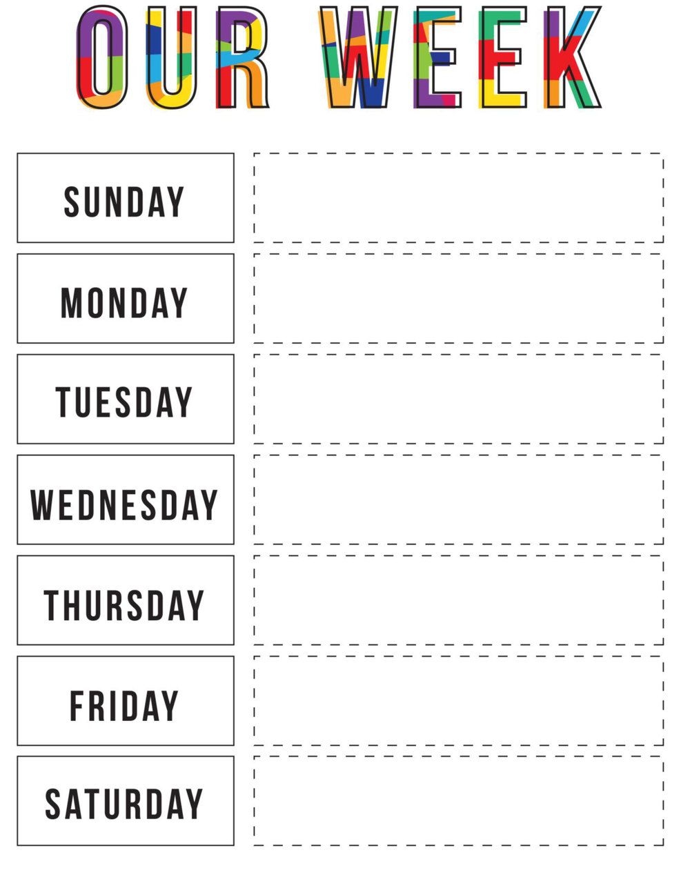 Printable Week At A Glance Free Download — Boymoms Unite!