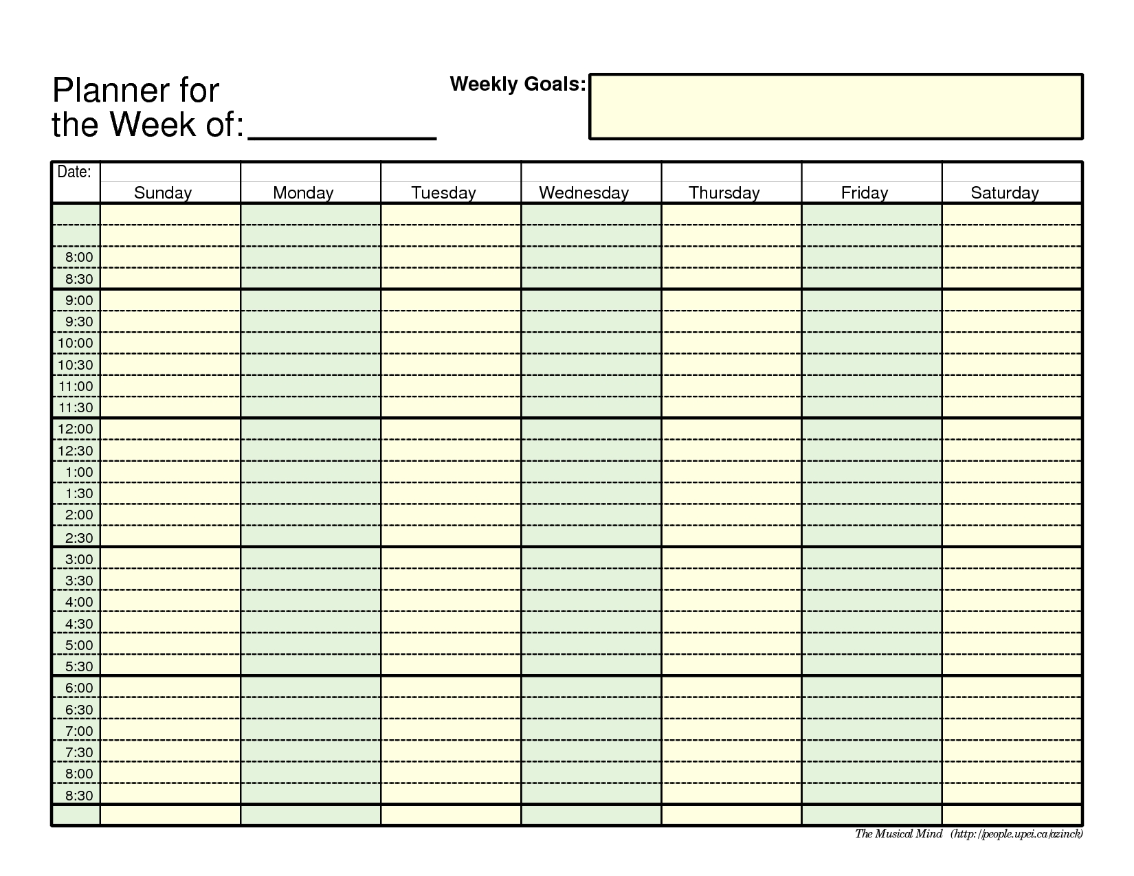 printable weekly planner template | weekly planner printable