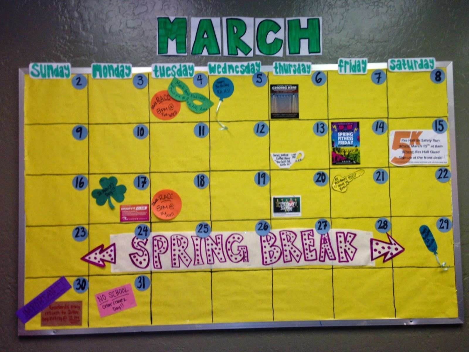 Quite Smashing Love: Additional Bulletin Boards! | Calendar