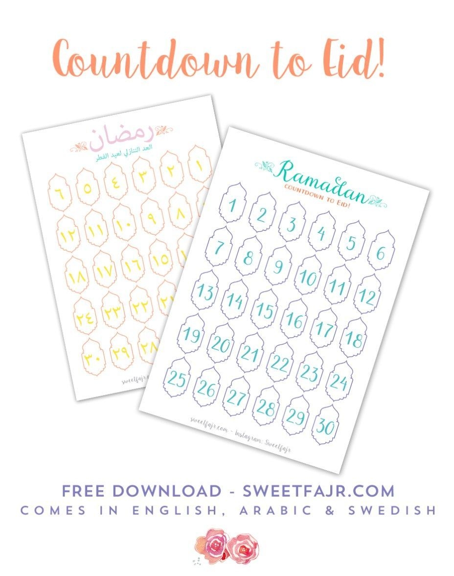 Ramadan Countdown – Free Download Calendar – Sweet Fajr