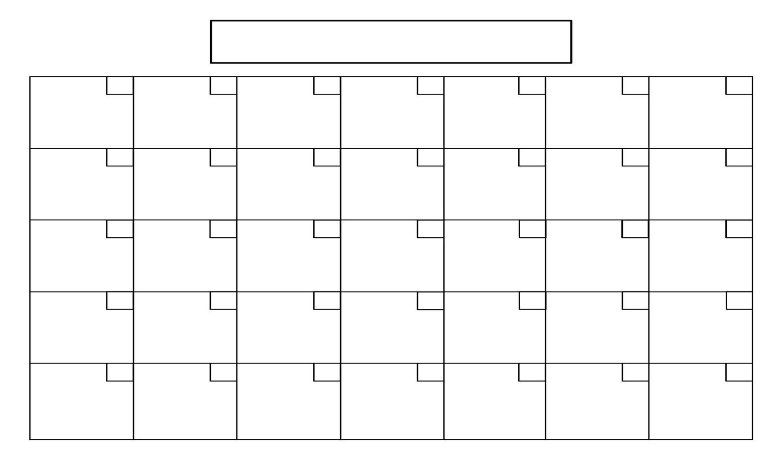 Remarkable Blank Calendar Without Dates • Printable Blank