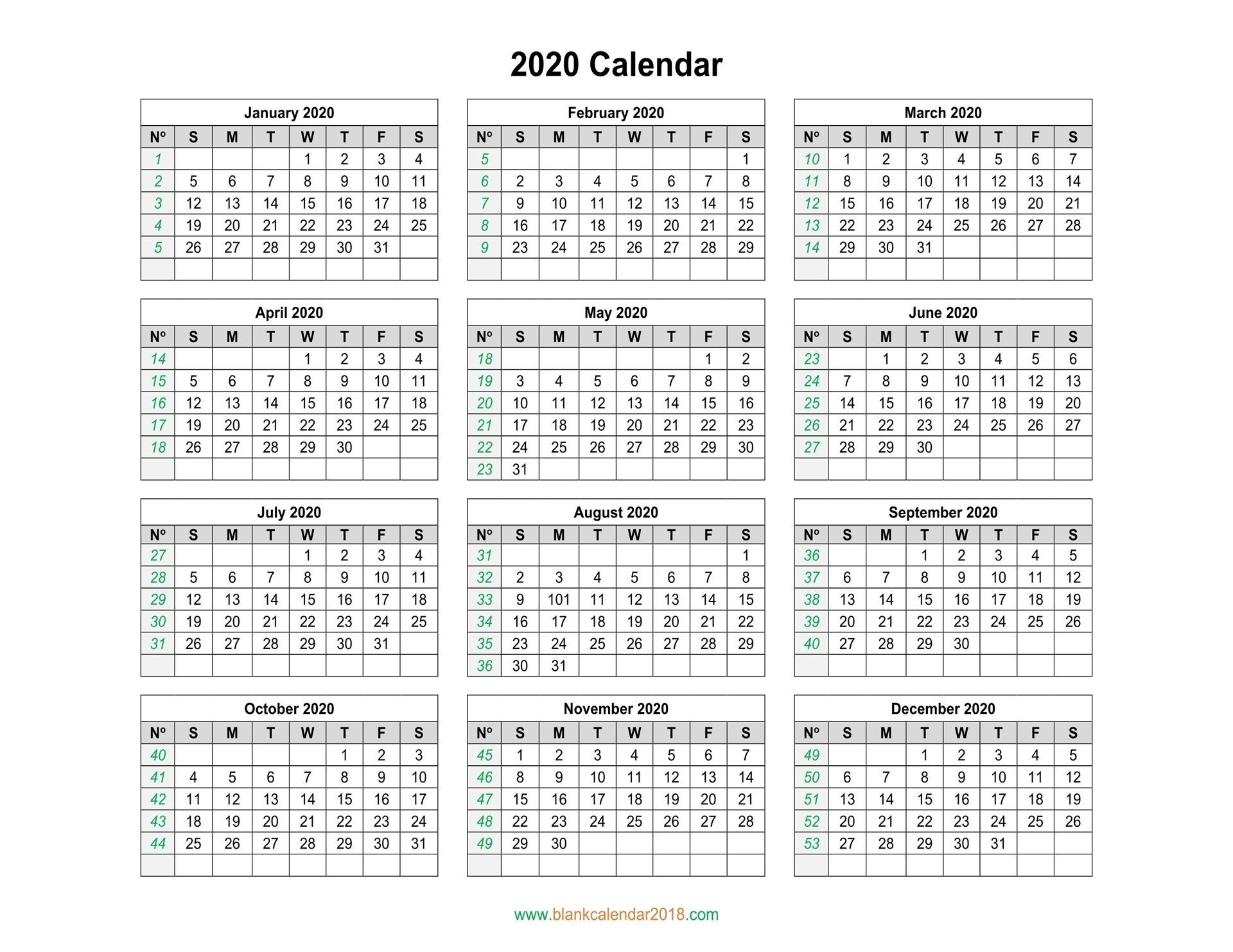 Remarkable Calendar With Days Numbered 2020 In 2020