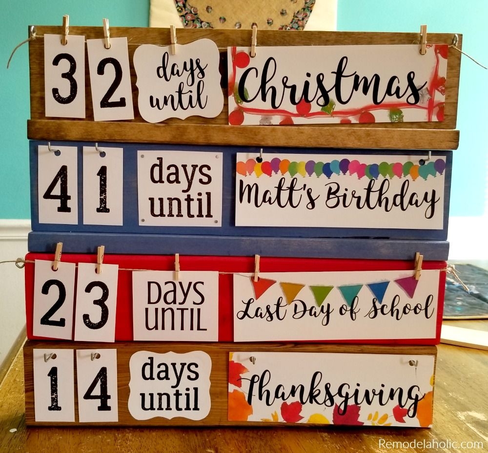 Remodelaholic | Easy Diy Holiday Countdown Board Printables