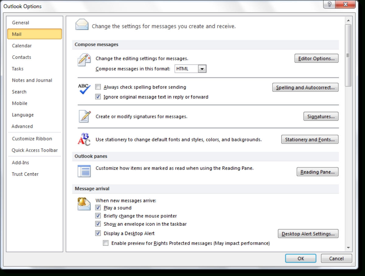 restore missing envelope icon of outlook in the notification