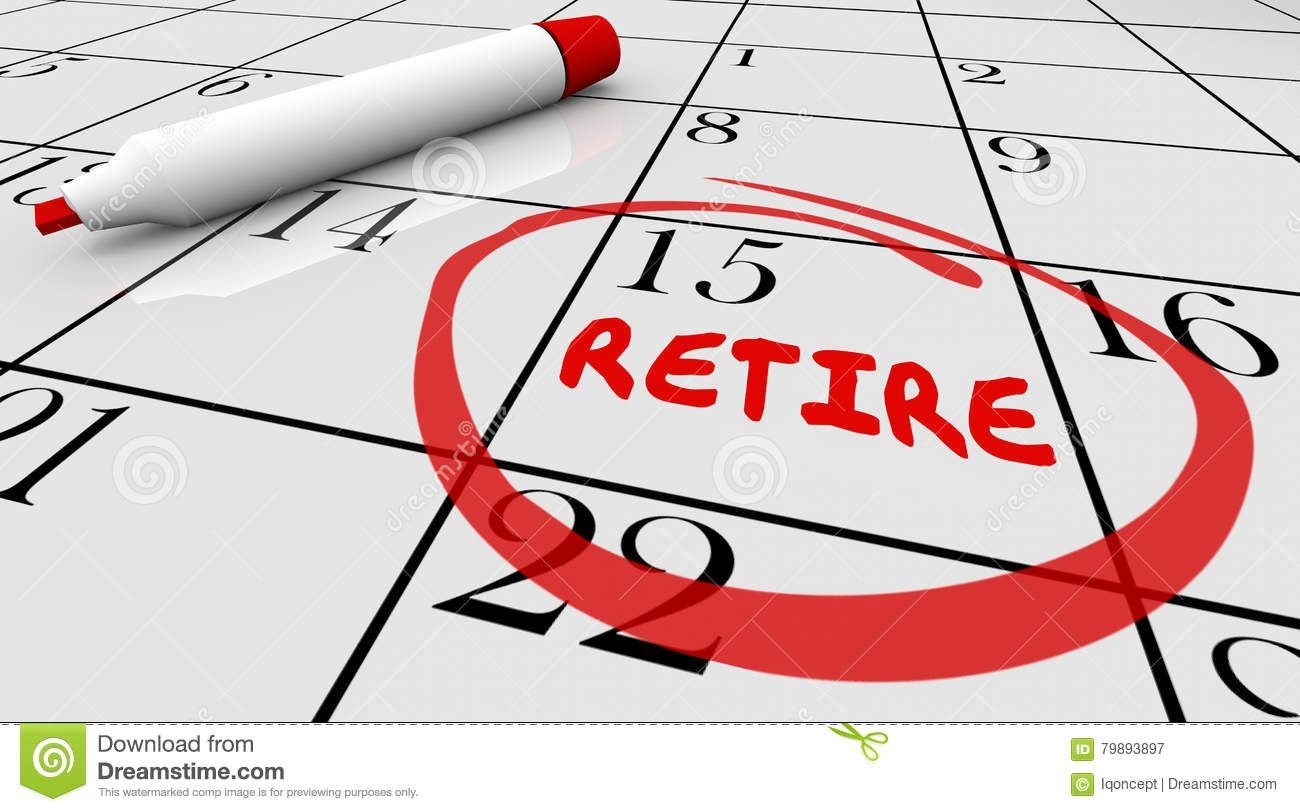 retirement day date circled calendar countdown stop working