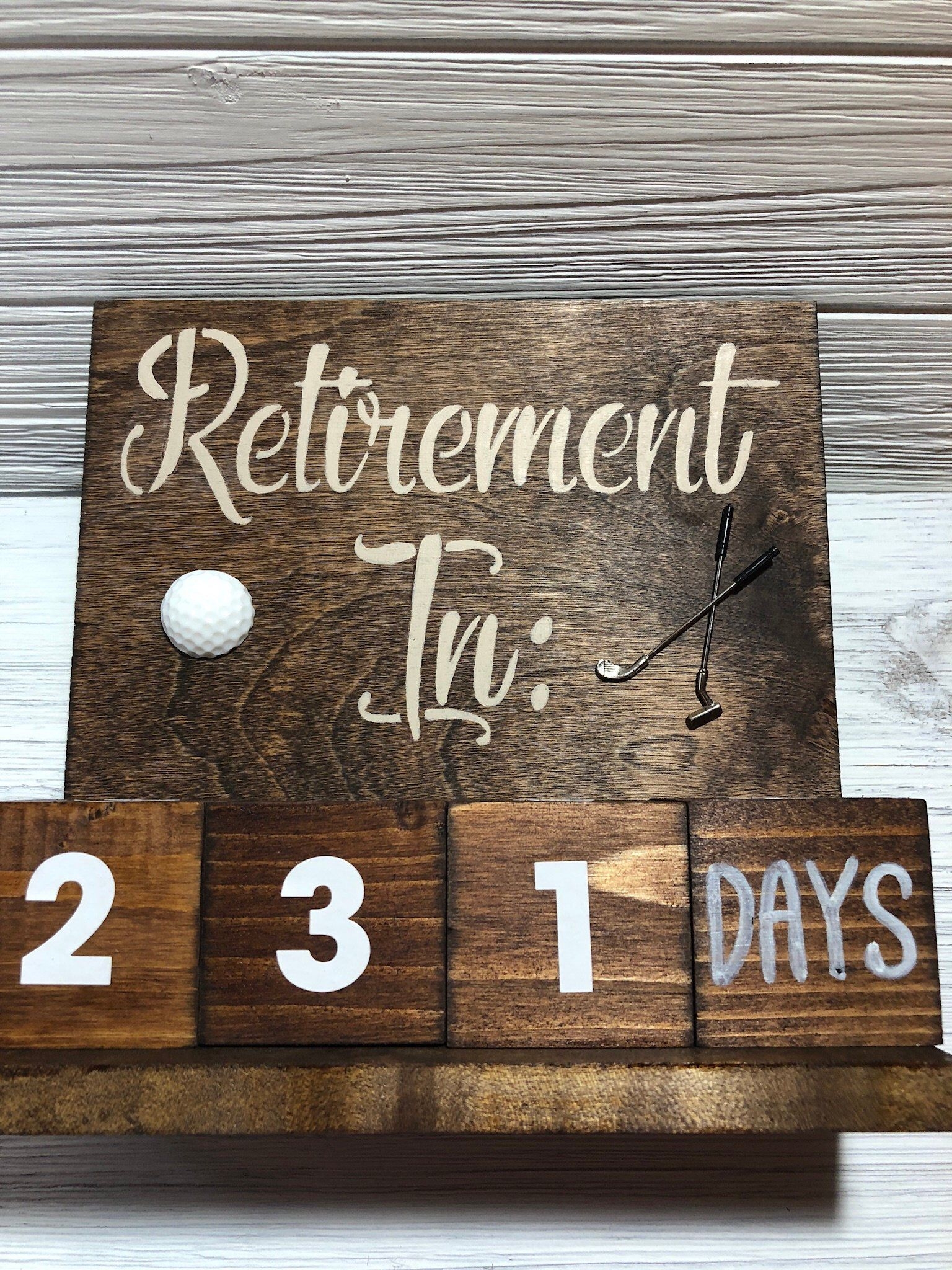 Retirement Gift Countdown Calendar Golf Gifts | Etsy