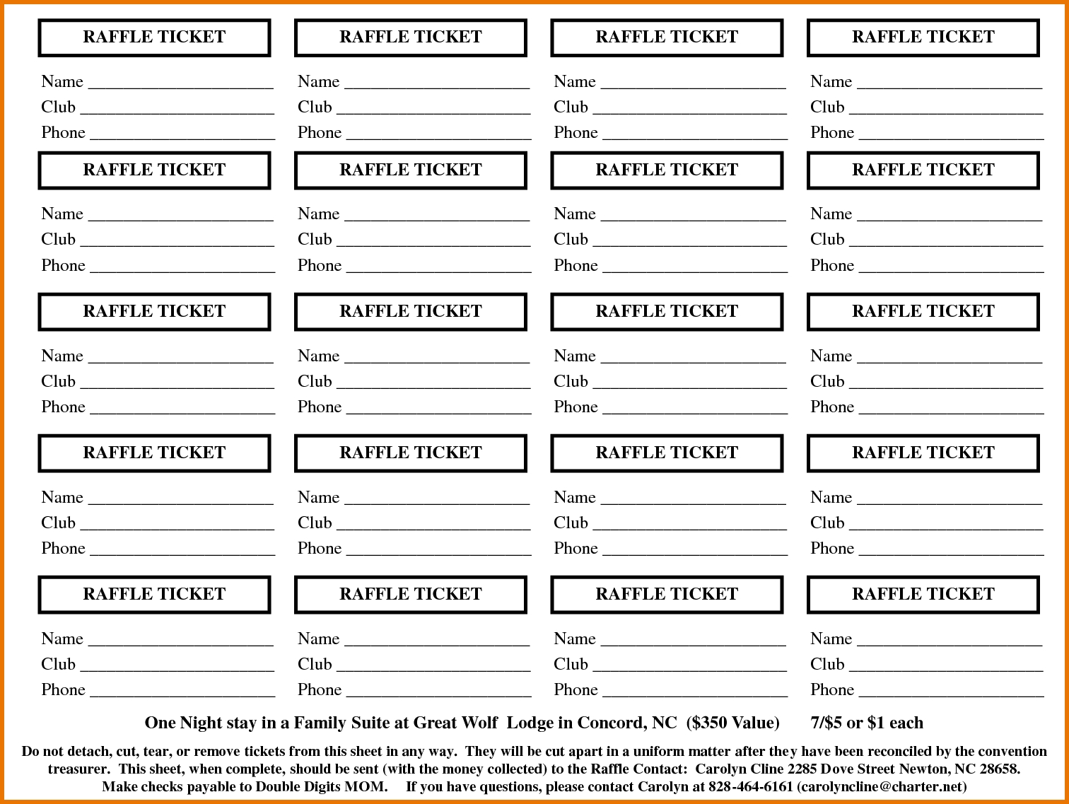 Sample Tickets Template Free Printable Blank Tickets