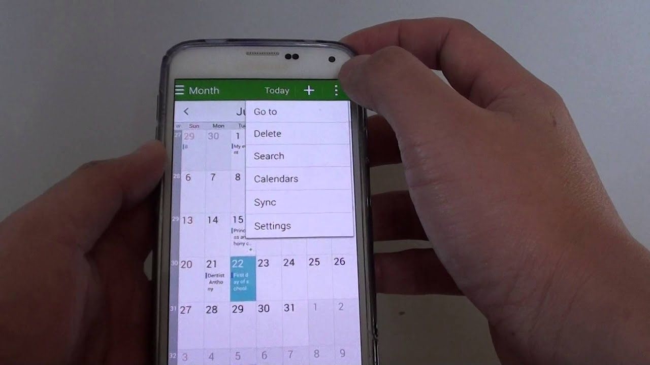 samsung galaxy s5: how to delete multiple calendar events