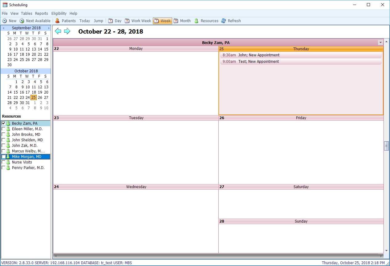 Scheduling: Calendar Views | Chartlogic Help Center