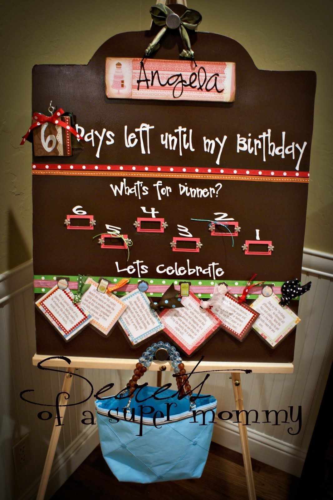 secrets of a super mommy: the birthday countdown board