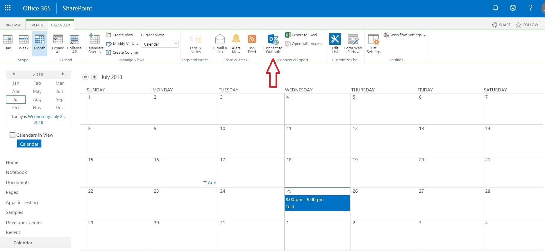 Sharepoint Calendar Outlook Sharepoint Calendar In Outlook