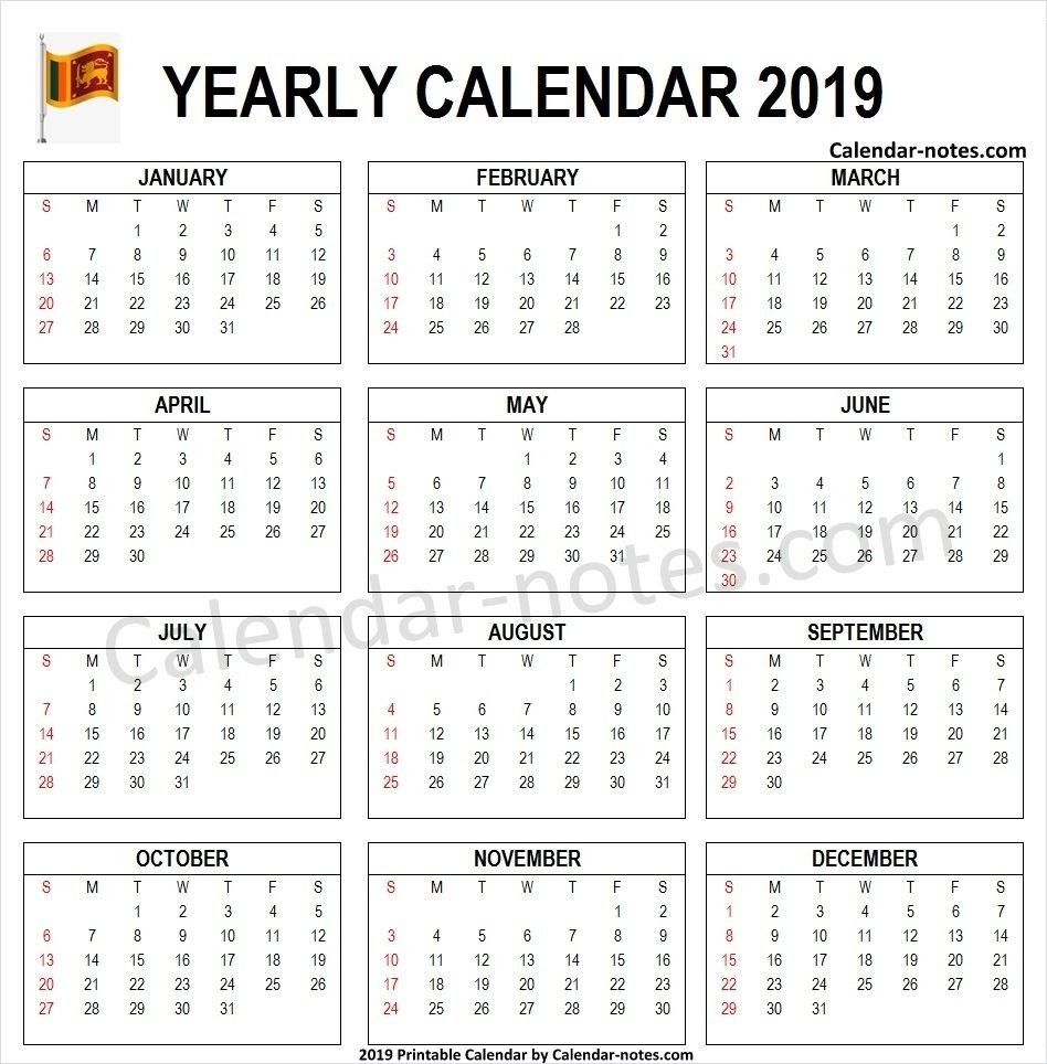 sri lanka holidays 2019 calendar