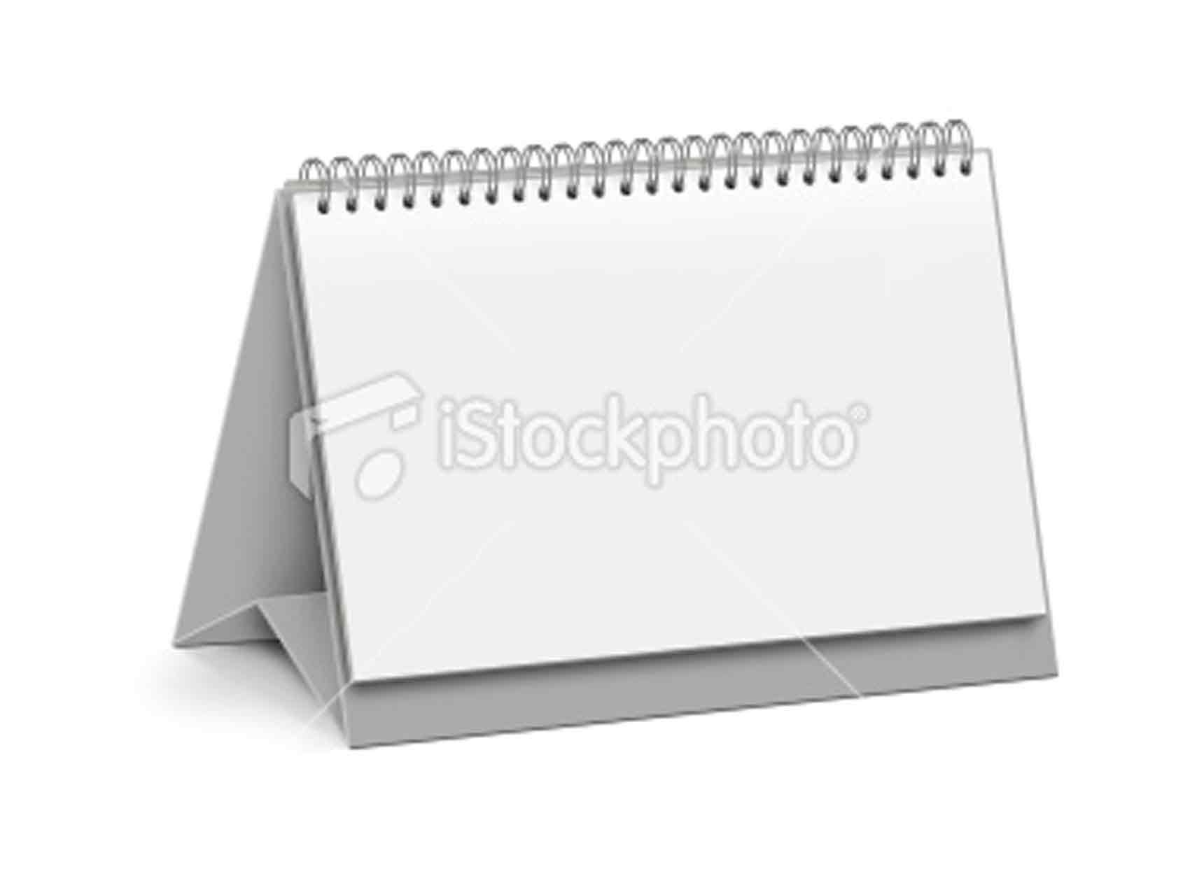 Stock Photo 18483131 Blank Page Desktop Calendar