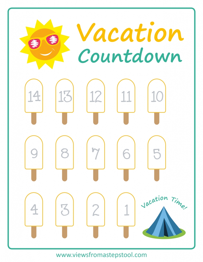 summer vacation countdown printables | vacation countdown