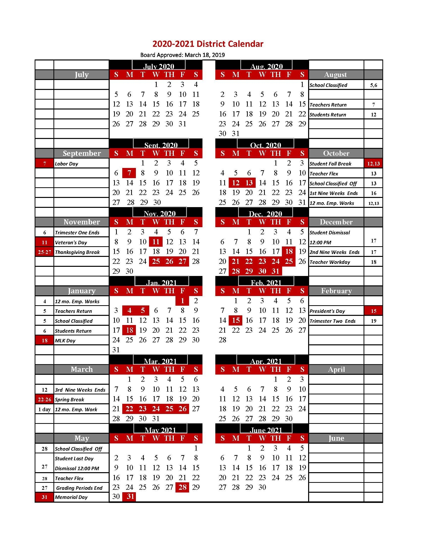 Tcs Calendar 2020 2021 / 2020 2021 Tcs Calendar