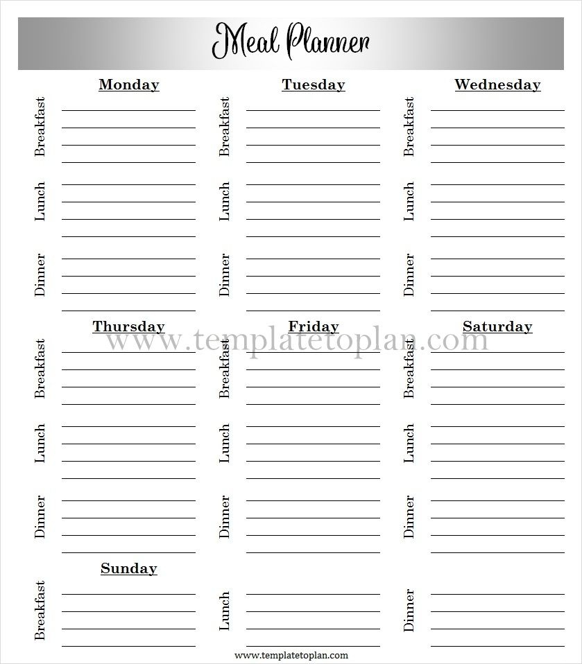 template to plan free printable templates