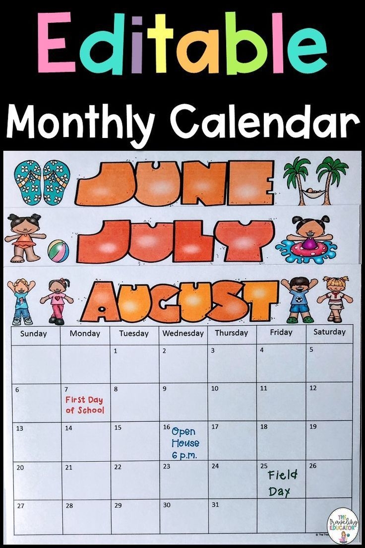 These Monthly Calendars Make It Easier For Teachers To Stay