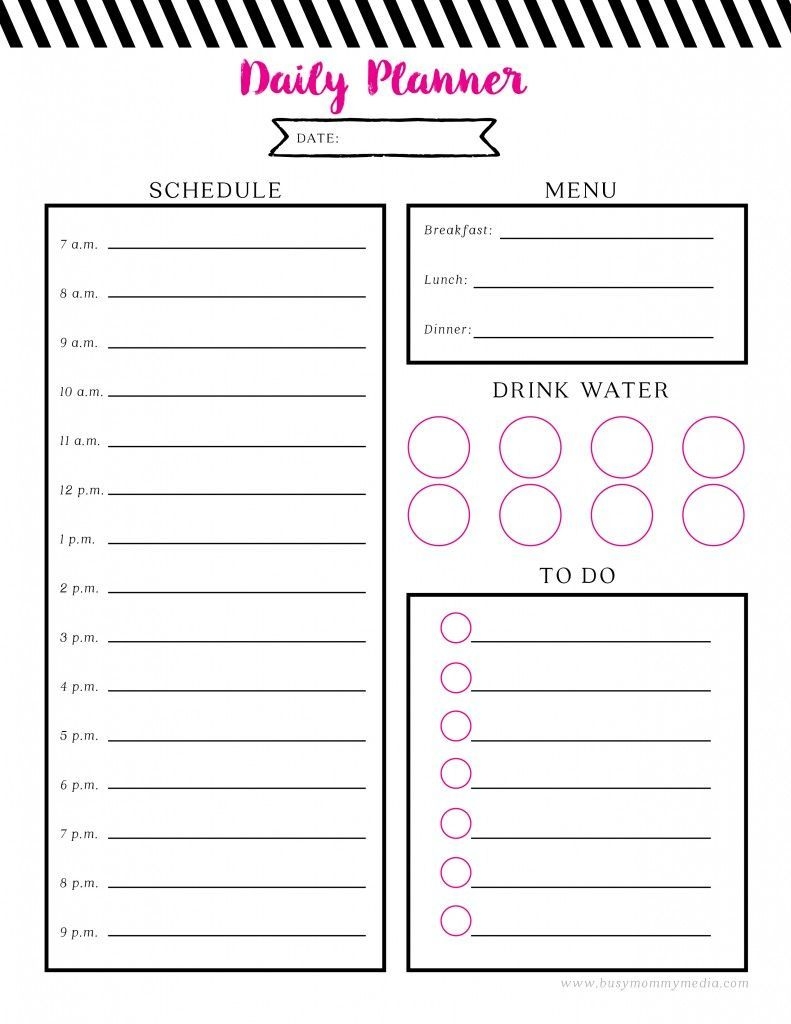 this free printable daily planner is a great way to stay on