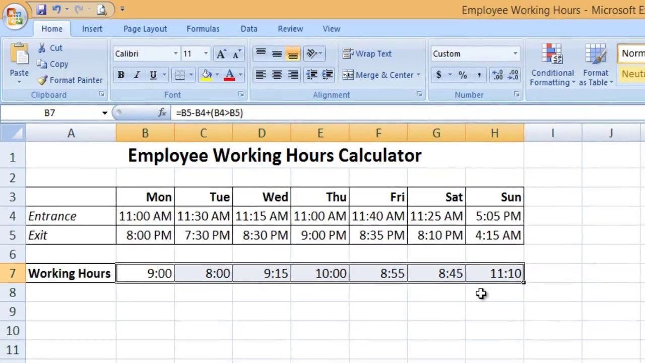 time calculator eet clock card excel welding drive takt