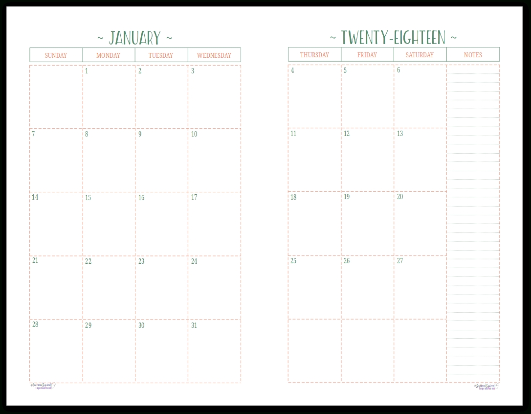 two page per month 2018 dated calendars are ready | calendar