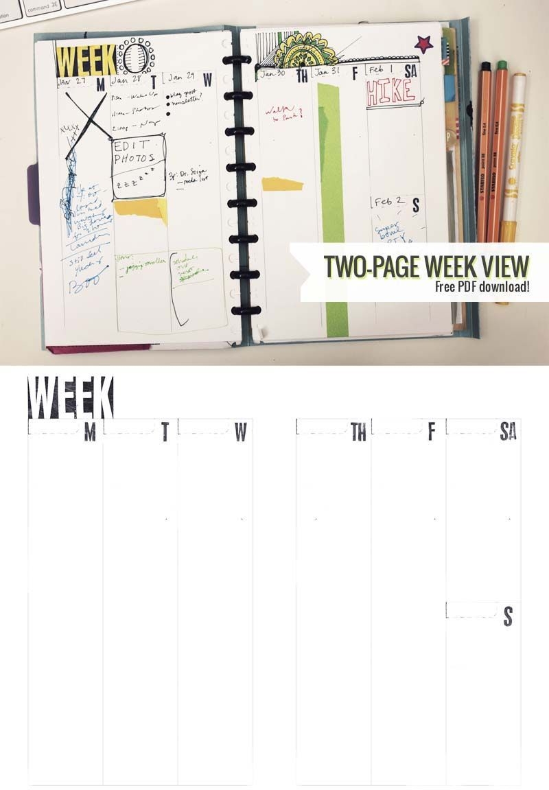 two page week, 5 5 x 8 5 – diy planner template ⋆ amanda