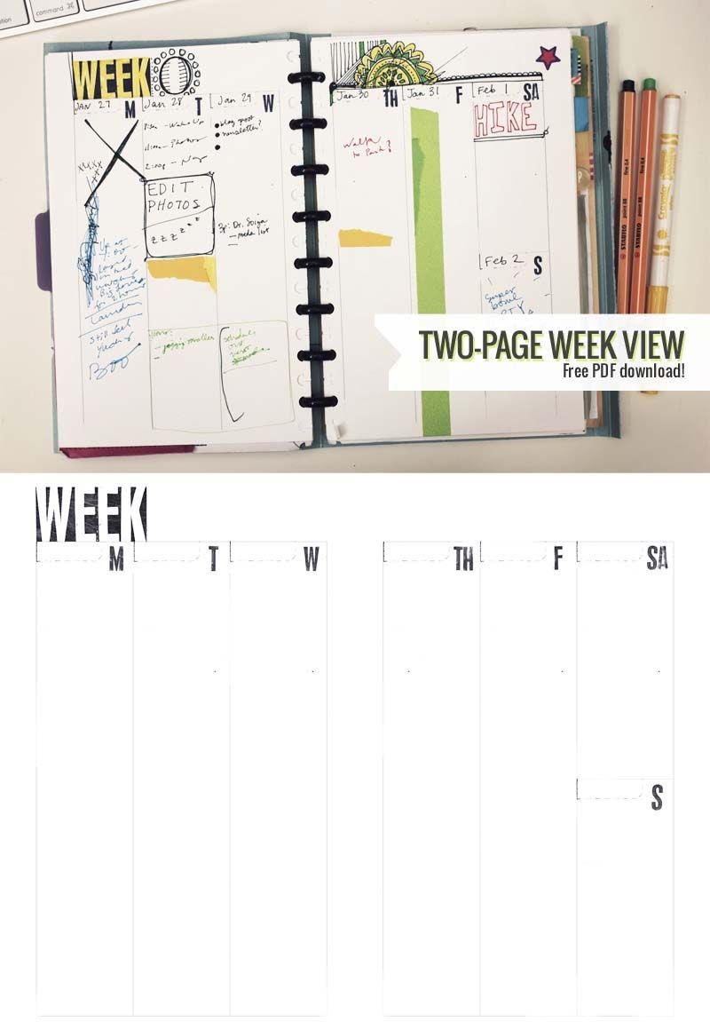 Two Page Week, 5 5 X 8 5 – Diy Planner Template ⋆ Amanda