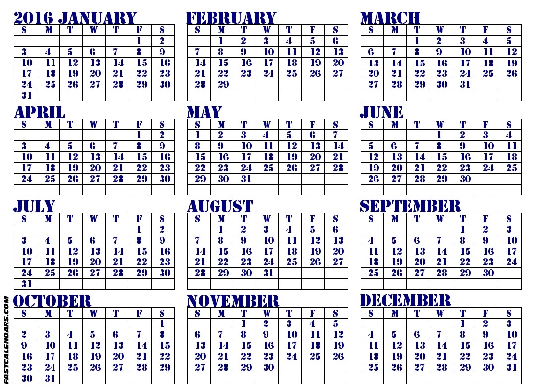 unique full year printable calendar | free printable