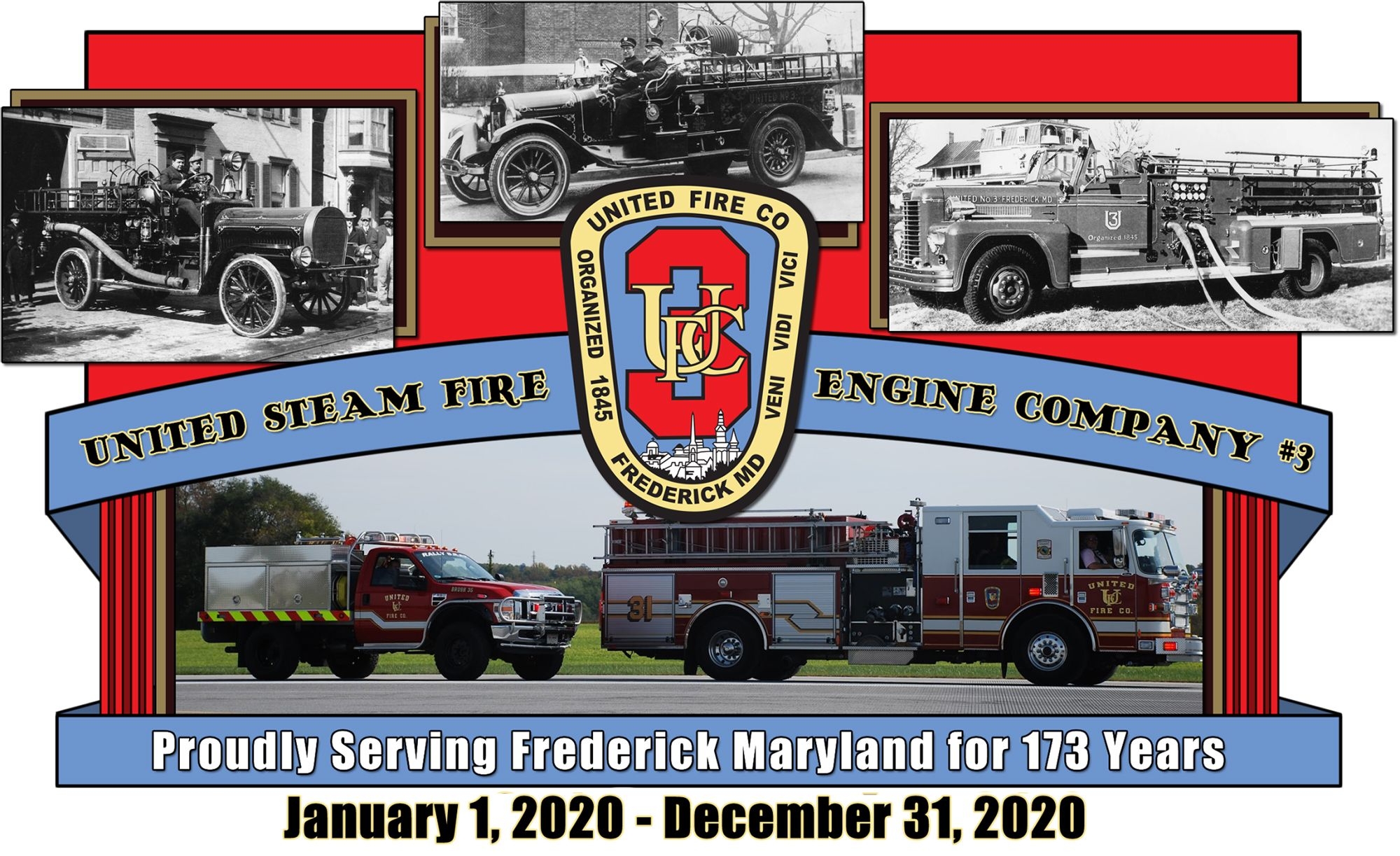 United Fire Company 2020 Lottery Fundraising Calendars For