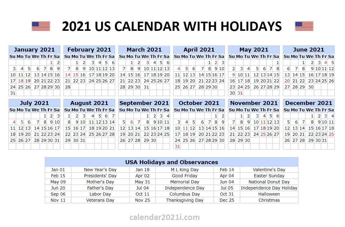 Us 2021 Holidays Calendar In 2020 | Holiday Words, Holiday