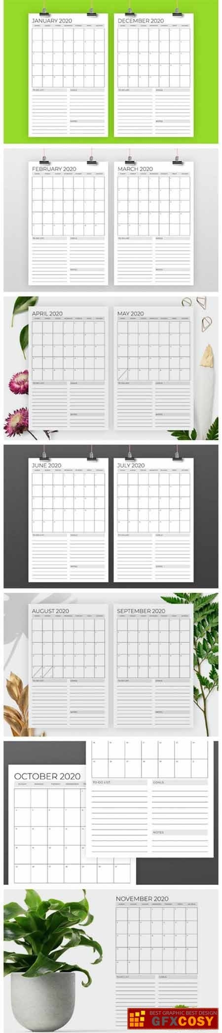 vertical 11x17 inch 2020 calendar 1916124 » free download