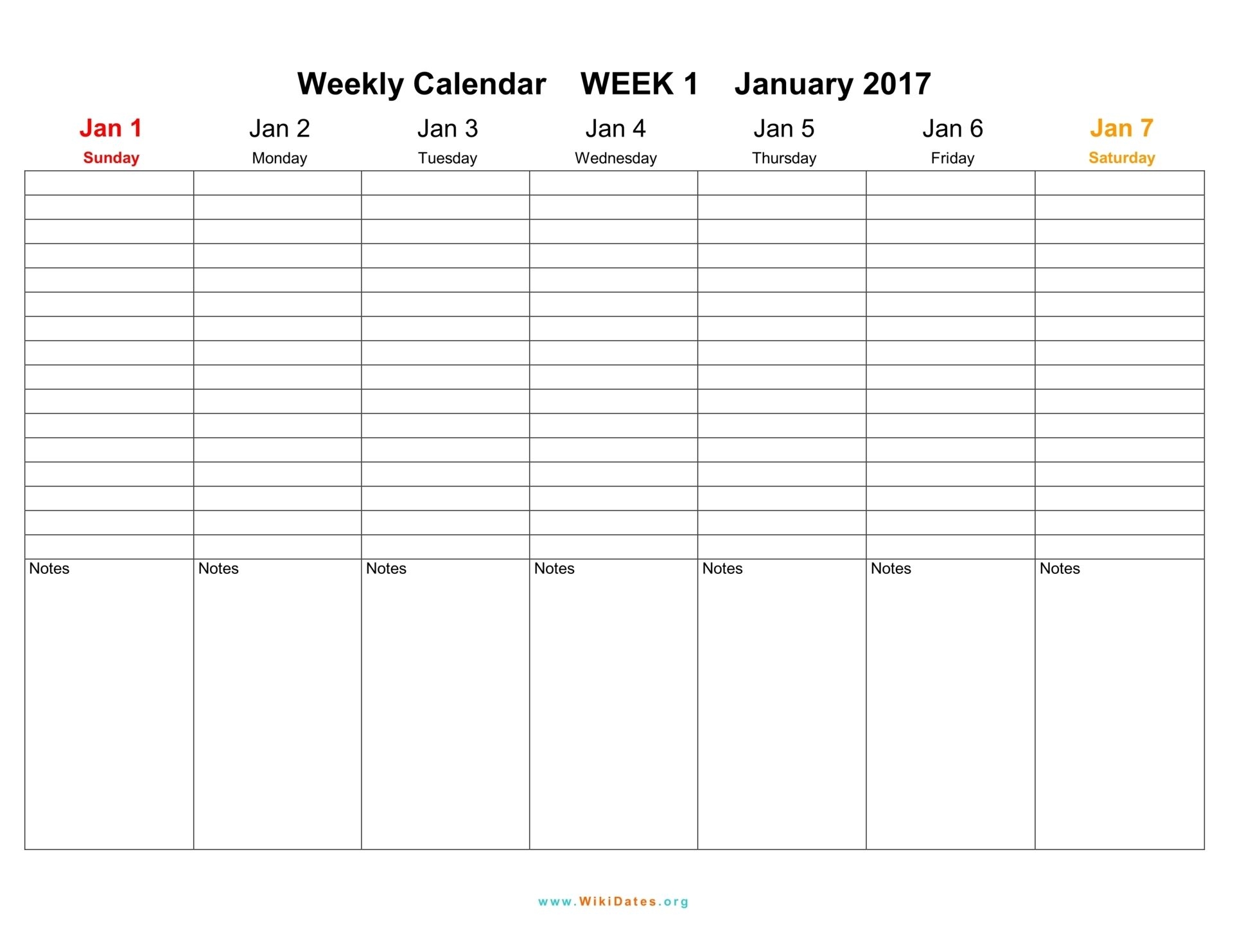 Weekly Calendar Download Weekly Calendar 2017 And 2018