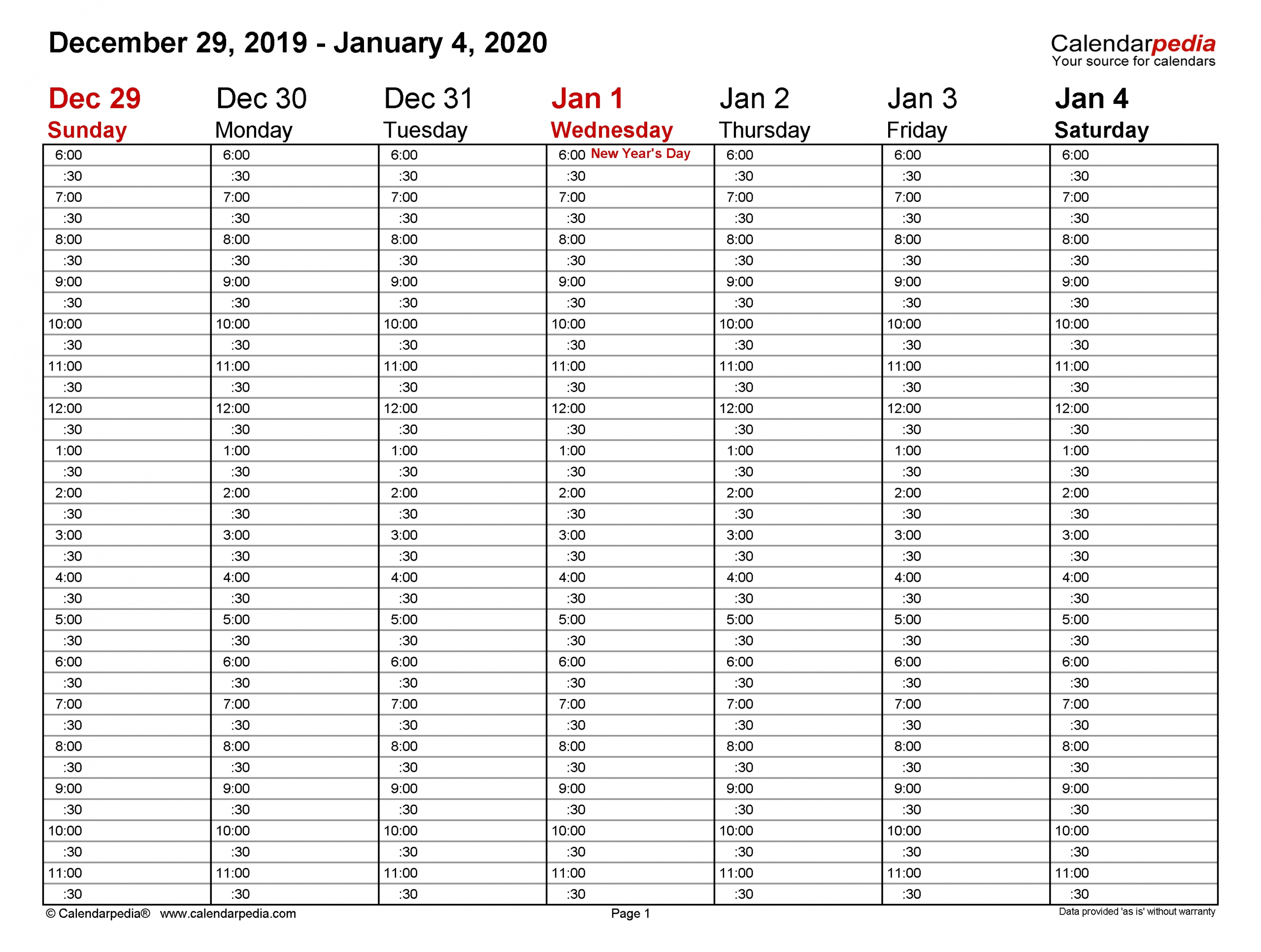 Weekly Calendars 2020 For Word 12 Free Printable Templates