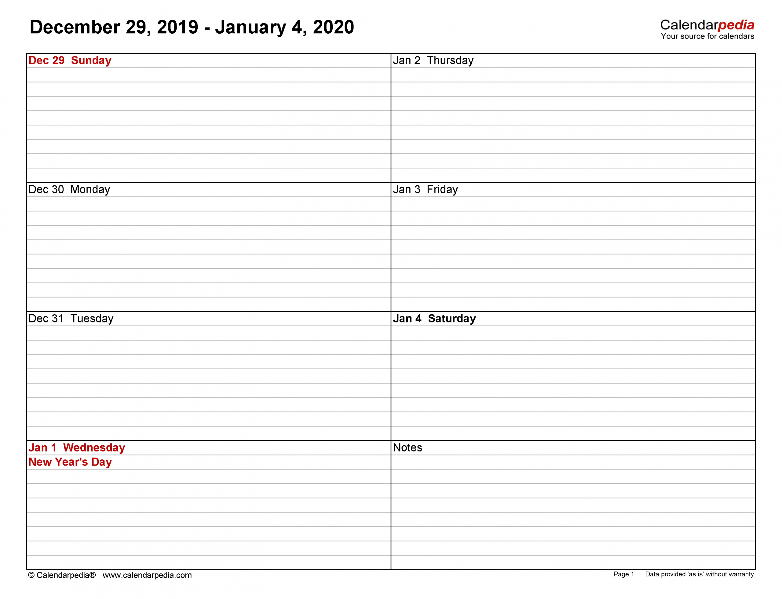 weekly calendars 2020 for word 12 free printable templates