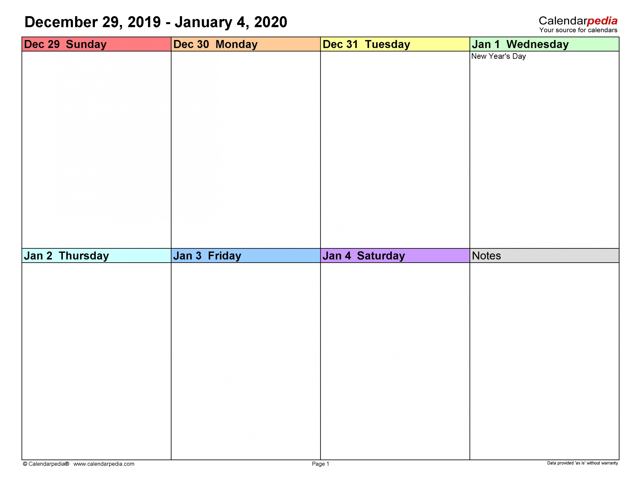 Weekly Calendars 2020 For Word 12 Free Printable Templates