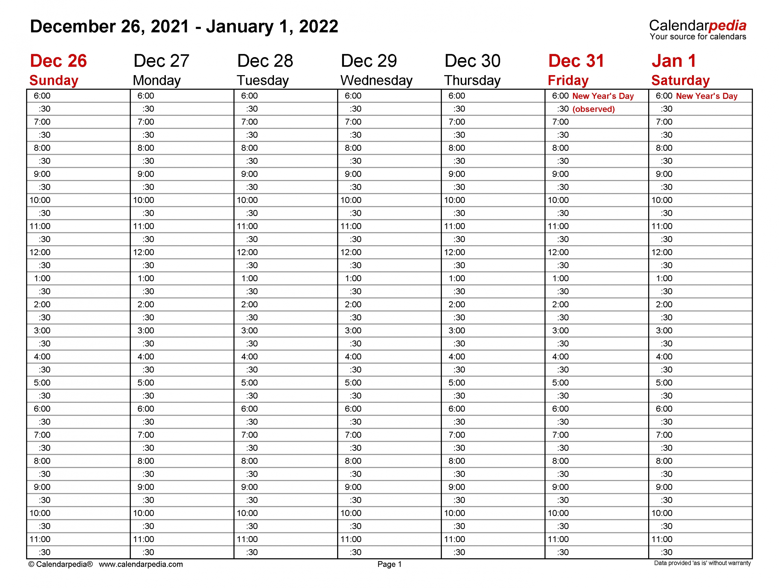 30 minute schedule template free example calendar printable