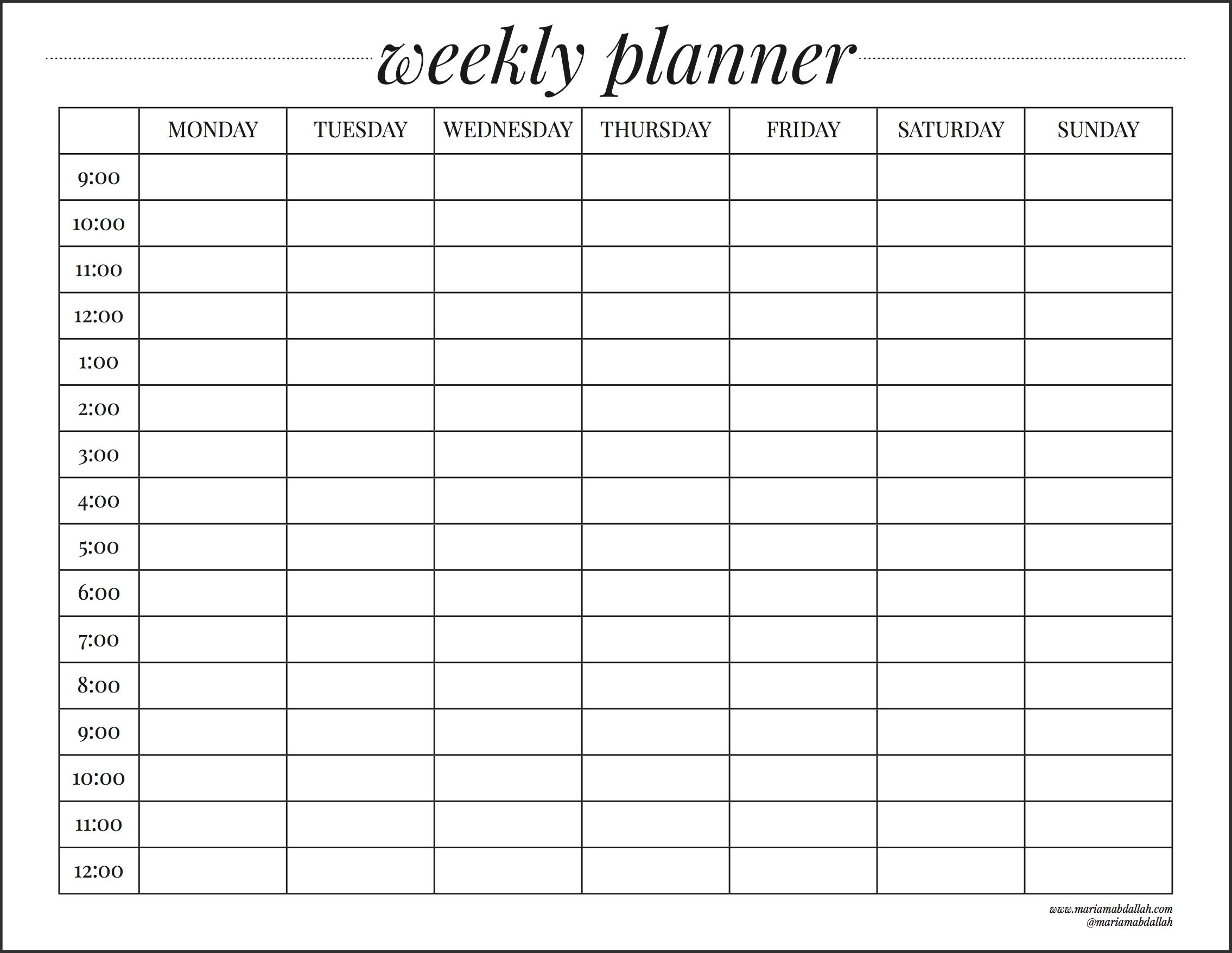 Weekly Planner! Get Organized! | Weekly Planner Printable