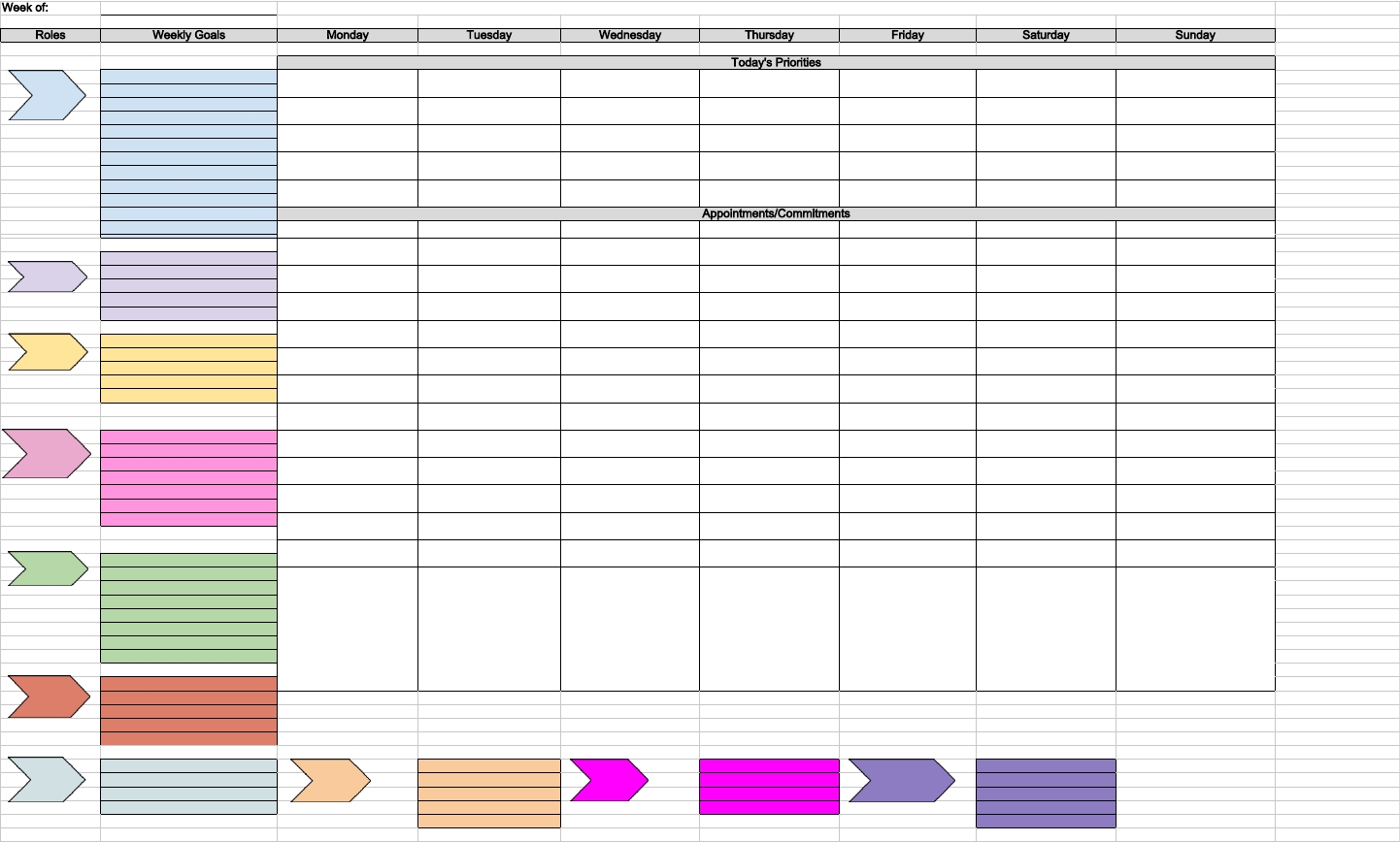 Weekly Planner Template Download Edit, Fill, Sign Online