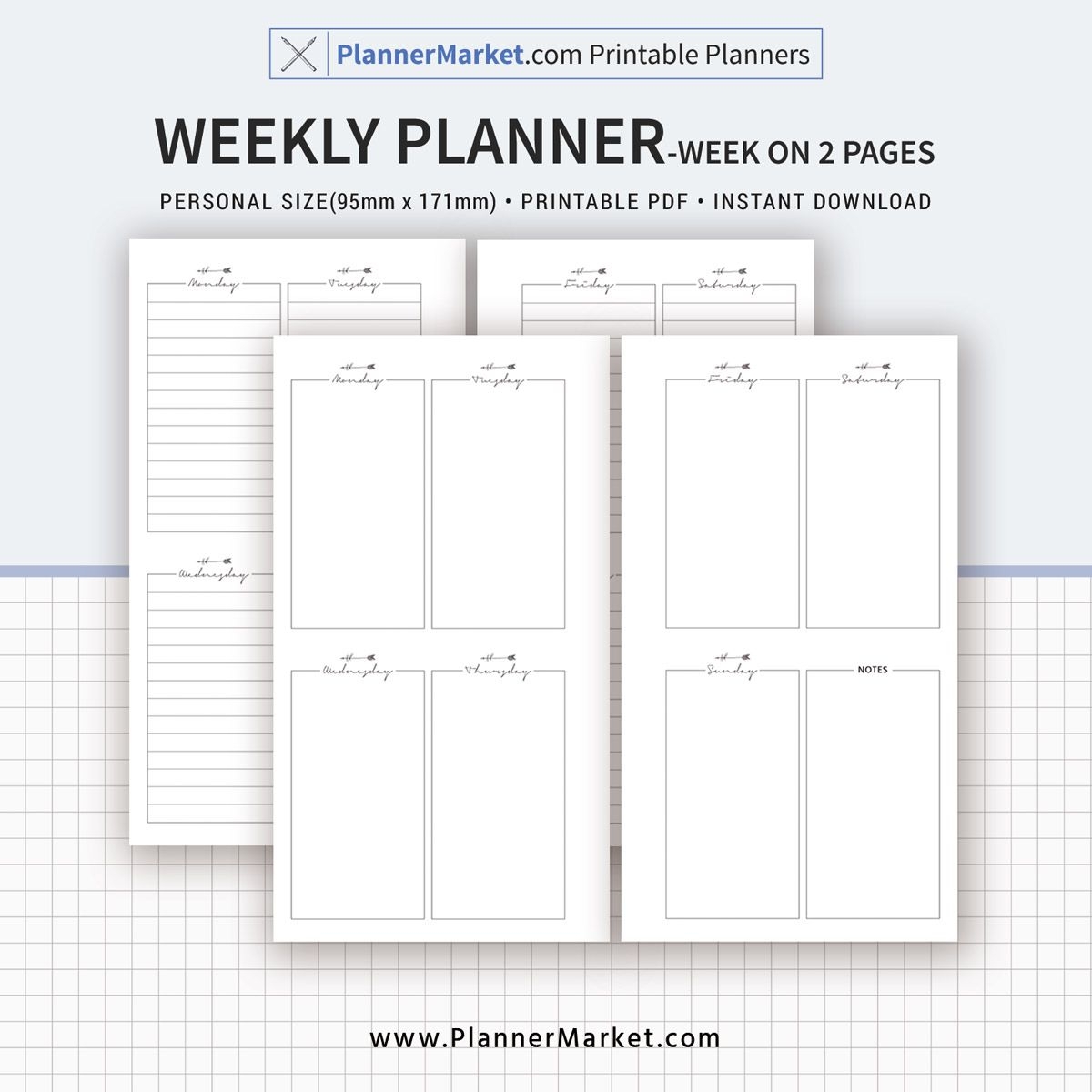 weekly planner, weekly schedule, weekly agenda, week on 2