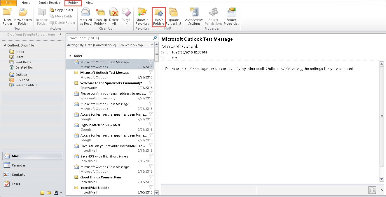 what to do if sent/deleted folder missing in outlook 2010