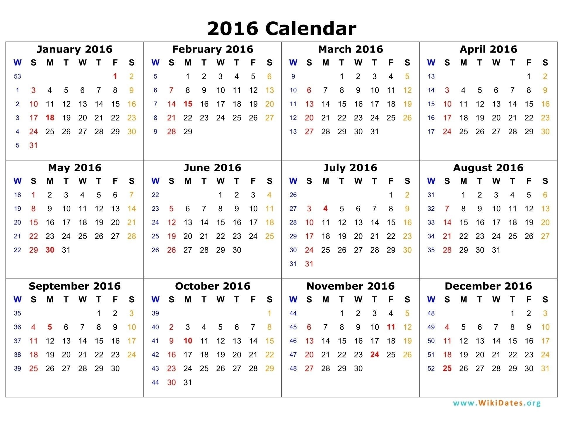 Year Calendar Time And Date In 2020 | 12 Month Calendar