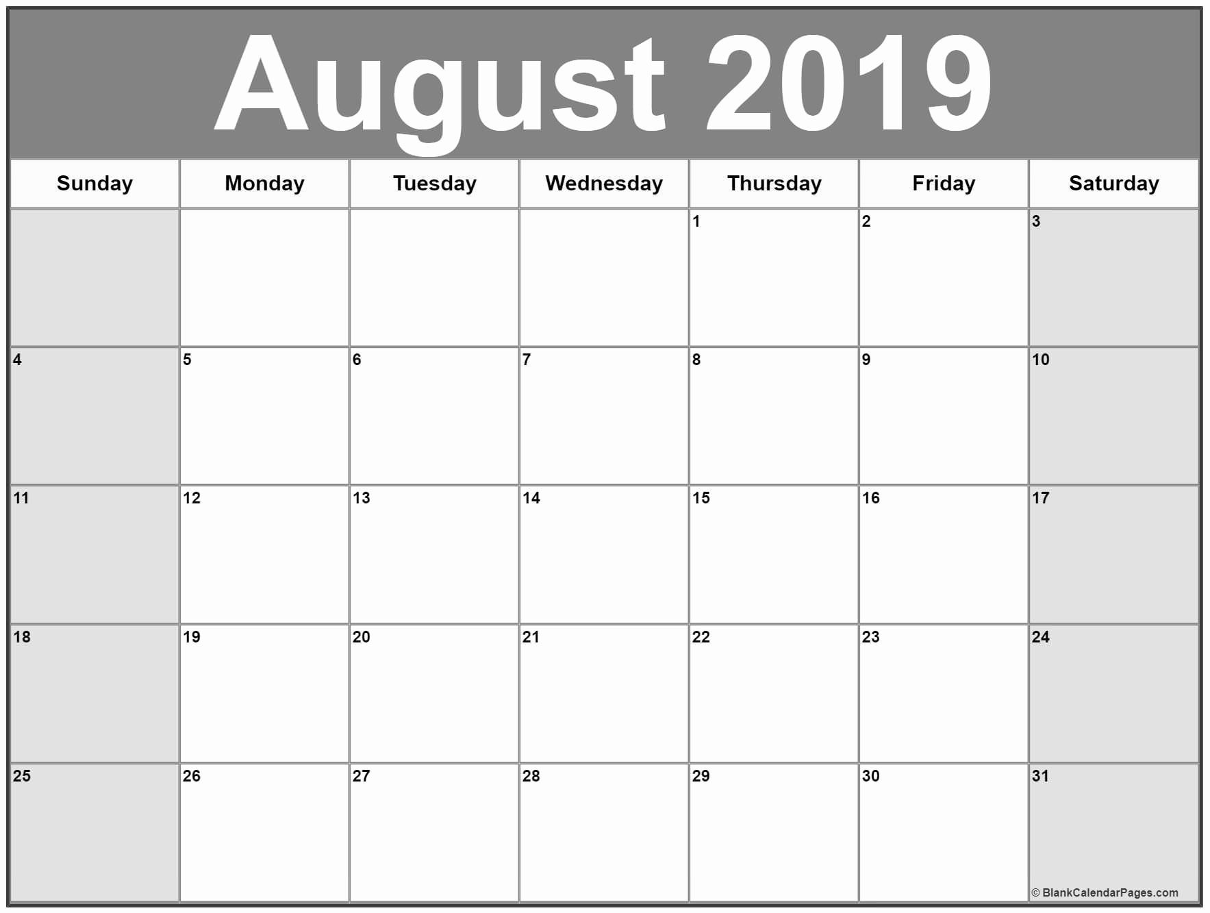 you can get here august 2019 calendar template blank word